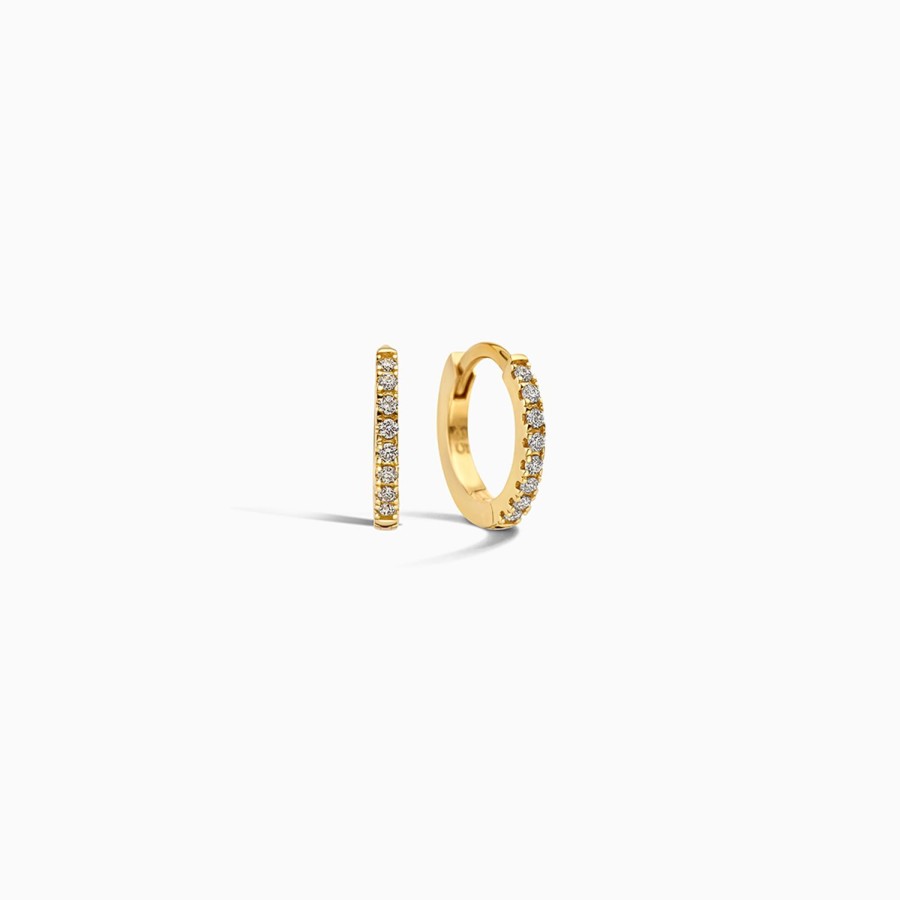 New Eline Rosina Diamond Huggies (10Mm) 14K Yellow Gold