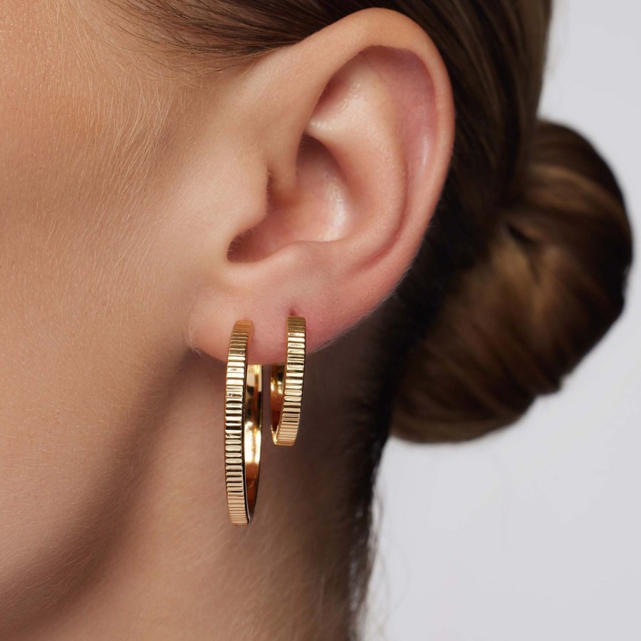 Hot Eline Rosina Hailey Statement Hoops Gold Plated Sterling Zilver