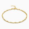 Hot Eline Rosina Twisted Chain Bracelet 14K Yellow Gold