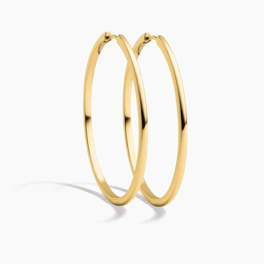 Best Eline Rosina Classic Maxi Hoops Gold Plated Sterling Zilver