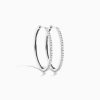 Wholesale Eline Rosina Classic Zirconia Hoops Sterling Zilver