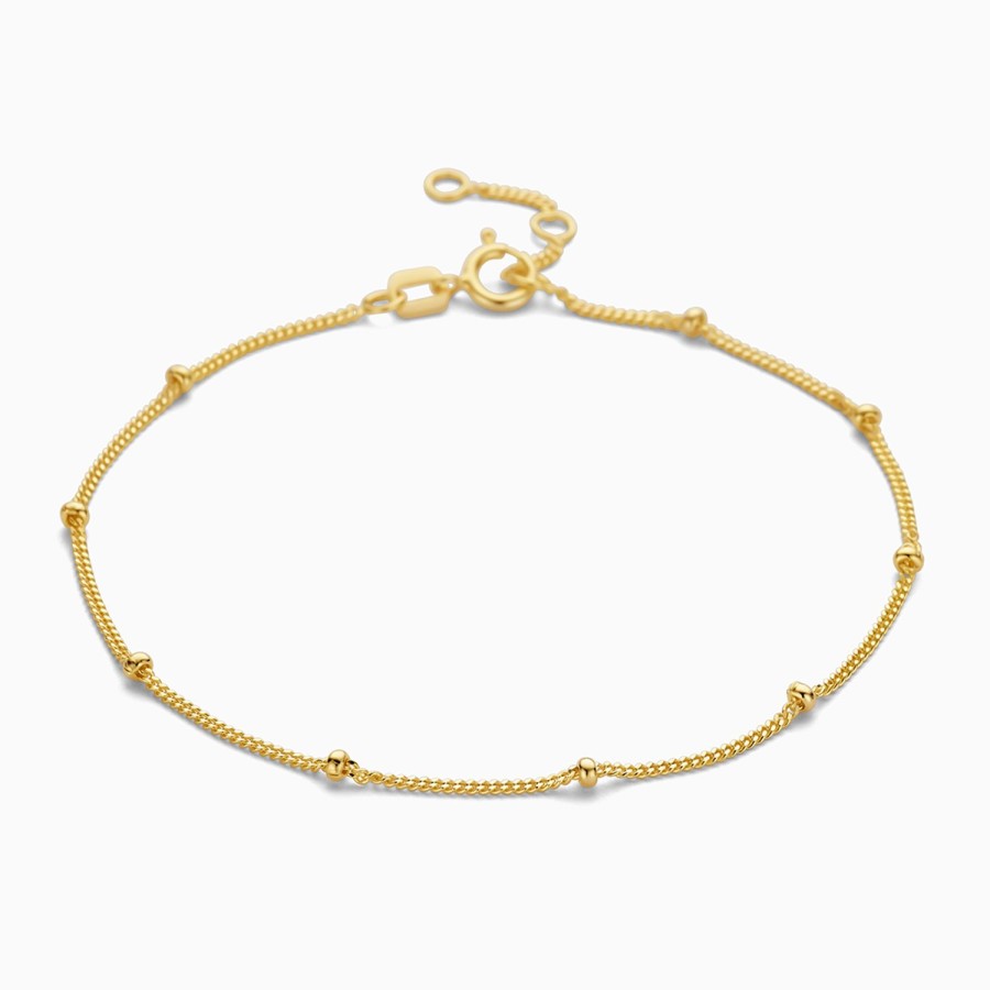 Wholesale Eline Rosina Dotted Chain Bracelet 14K Yellow Gold