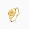 Wholesale Eline Rosina Diamond Star Signet Ring 14K Yellow Gold