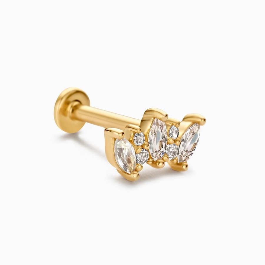 Wholesale Eline Rosina Crown Piercing 14K Yellow Gold