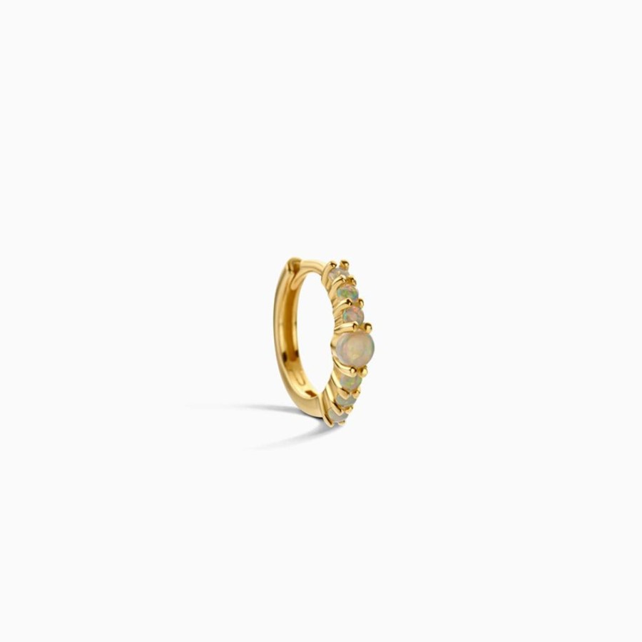 Hot Eline Rosina Opal Huggie 14K Yellow Gold