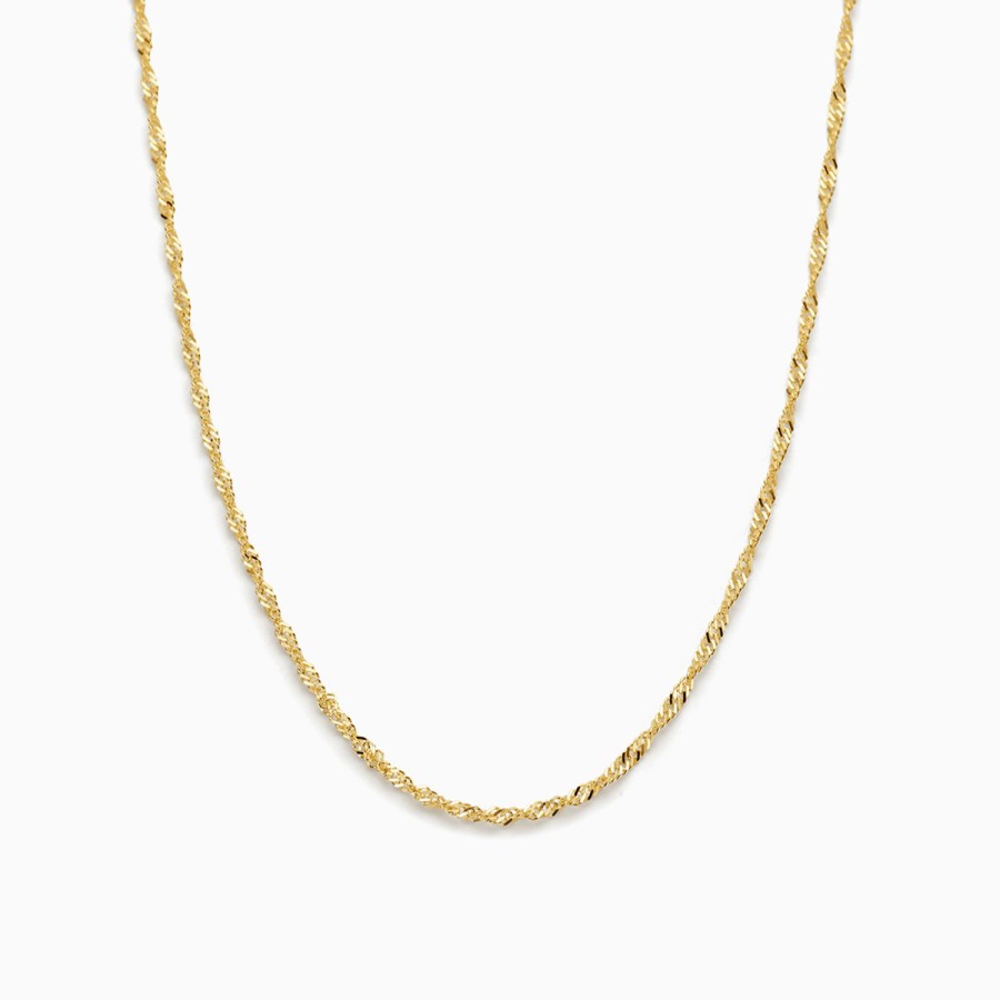 New Eline Rosina Twisted Chain Necklace 14K Yellow Gold