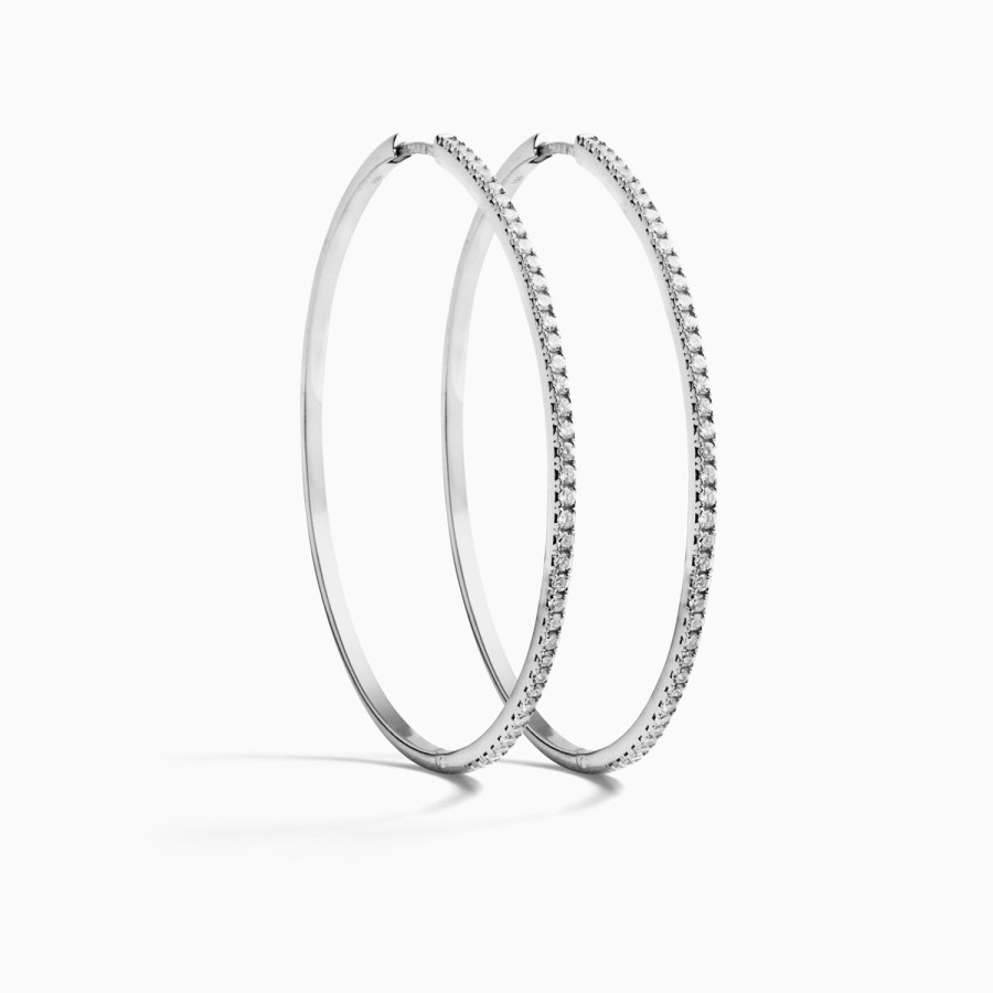 Hot Eline Rosina Classic Zirconia Maxi Hoops Sterling Zilver