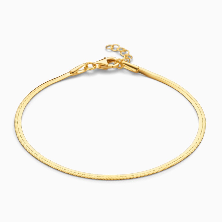 Online Eline Rosina Herringbone Chain Bracelet 14K Yellow Gold