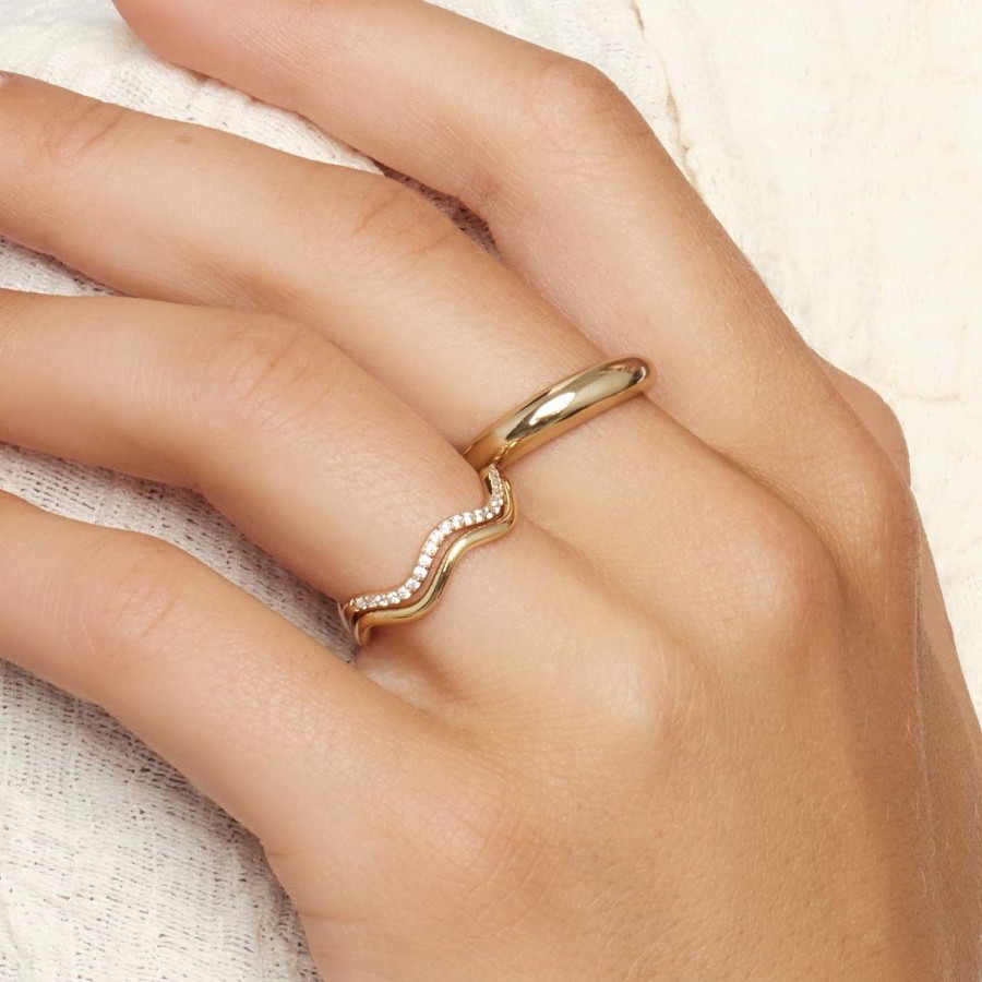 Online Eline Rosina Dome Ring Gold Vermeil