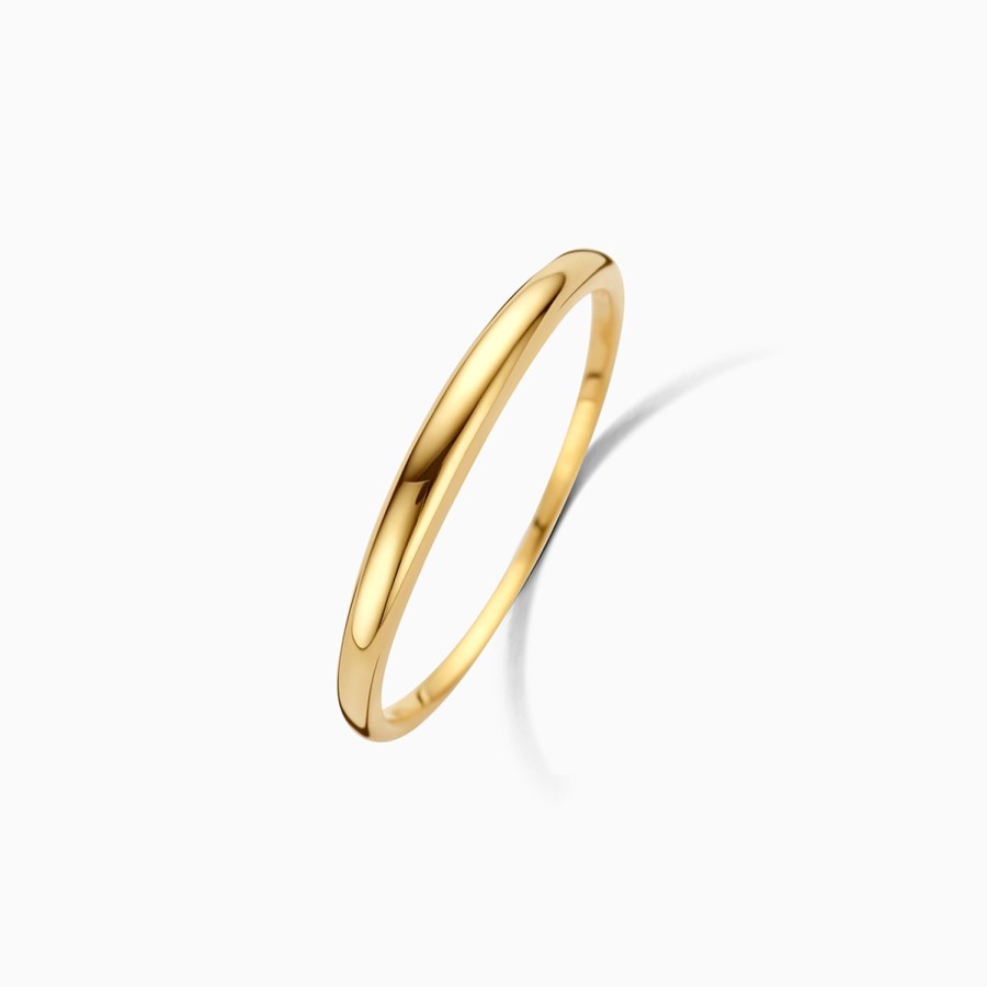 Wholesale Eline Rosina Slim Dome Ring 14K Yellow Gold