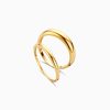 Clearance Eline Rosina Dome Ring Set 14K Yellow Gold