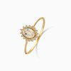 New Eline Rosina Moonstone Heirloom Ring 14K Yellow Gold