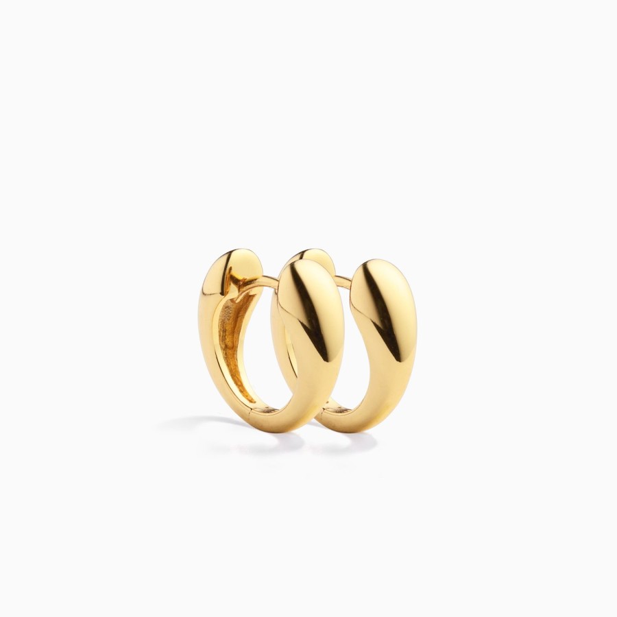 New Eline Rosina Allure Midi Hoops Gold Plated Sterling Zilver