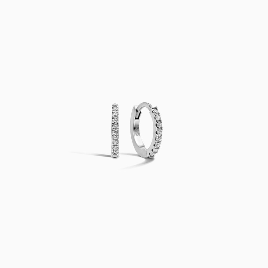 Online Eline Rosina Diamond Huggies (10Mm) 14K White Gold